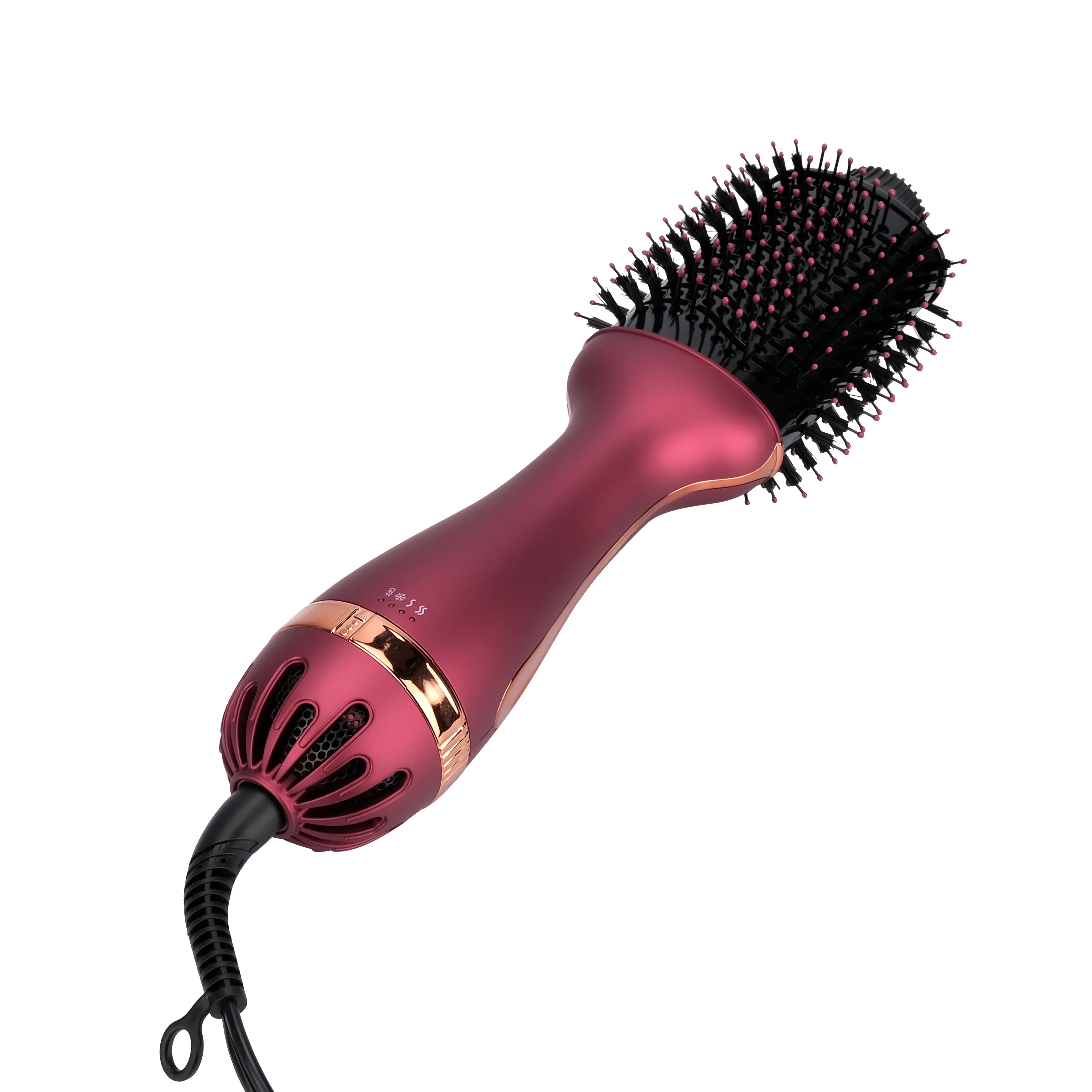 Factory Price 3-in-1 Professional Round Electric Hair Rotating Portable Hot Heat Air Comb Blow Salon Dryer Brush 4