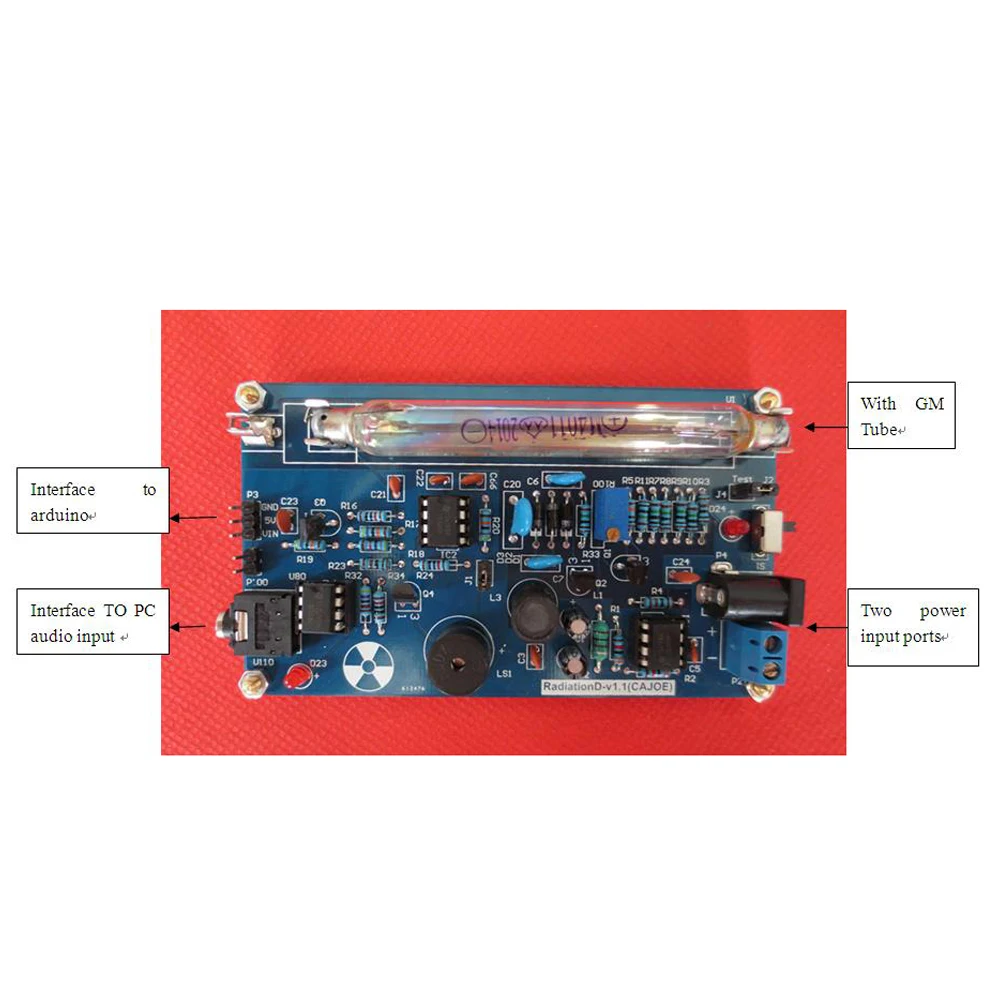 Description Picture 5 of itemDIY Assembled Geiger Counters Kit Geiger Counter Module Miller Tube GM Tube Nuclear Radiation Detector With Sound Light Alarm