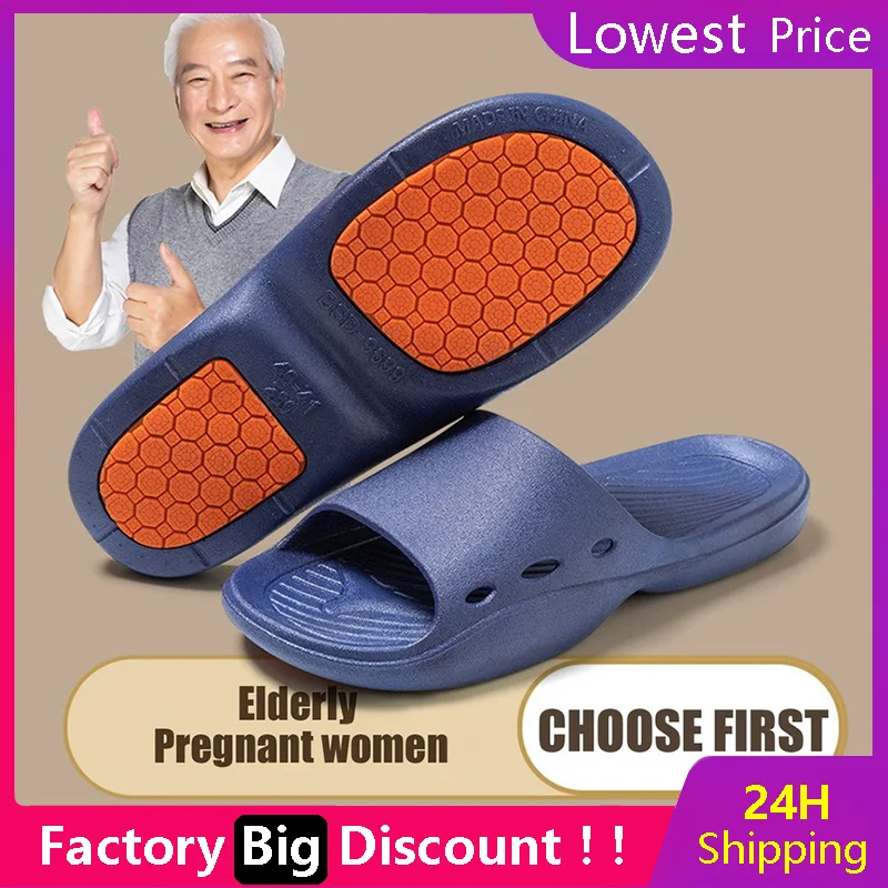 Men Non Slip Slippers Bathroom Elderly Slipper Women Gravida Home