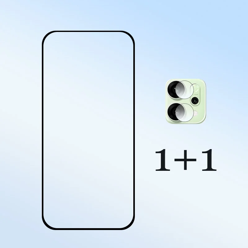 Premium Full-Cover Screen Protector with Anti-Scratch Tempered Glass and Soft Fiber Camera Film