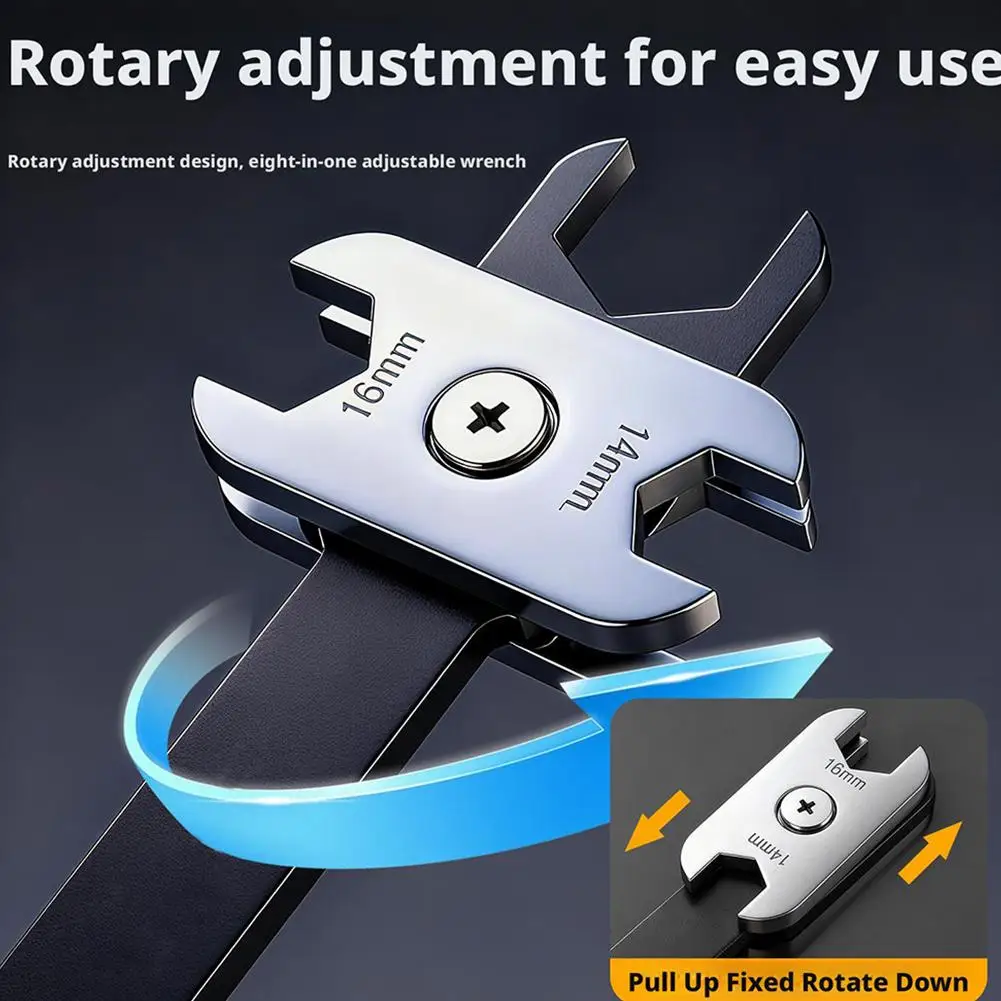 8 in1 Universal Torx Wrench Plum Wrench Automotive Repair Wrench Adjustable Portable 360° Rotatable Mechanical Tool