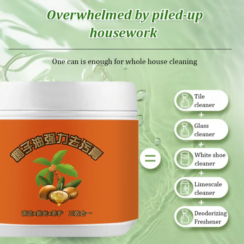 Plant Extract Coconut Oil Multi-Purpose Stain Remover Paste Oil Stain Remover Kitchen Cleaner Spray Grease