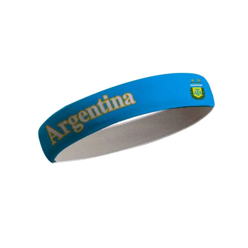 World Football Fans Brazil Spain France Portugal Flexible Headband Outdoor Sports Headwear Men Women Running Cycling Sweatband