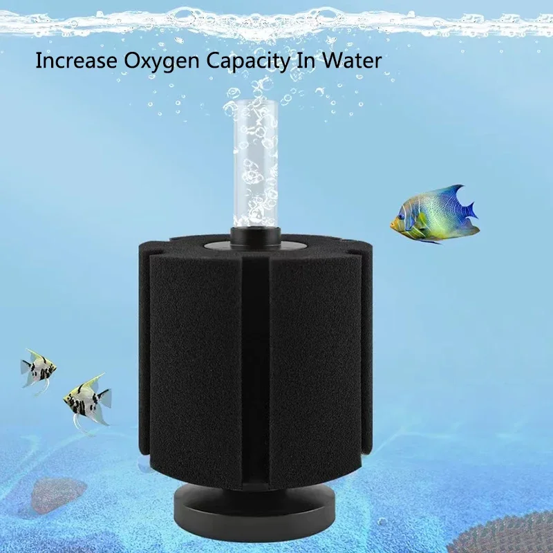 Black Aquarium Filter for Aquarium Fish Tank Air Pump Skimmer Biochemical Sponge Filter Aquarium Bio Filters Filtro AquarioLarge