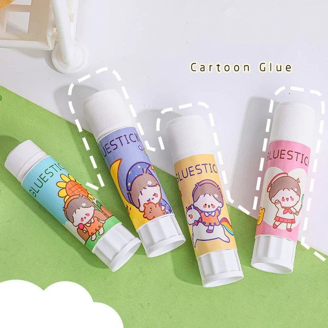 1 Piece Cute Cartoon Glue Sticks Non-toxic PVA Glue Guns Cute Mini Student  Stationery Office School Supplies for Children Safe - AliExpress