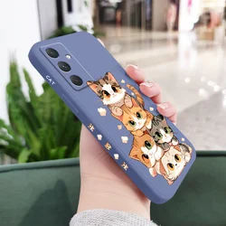 Adorable Soft Cat Design Phone Case - Samsung A56 (Light Blue)