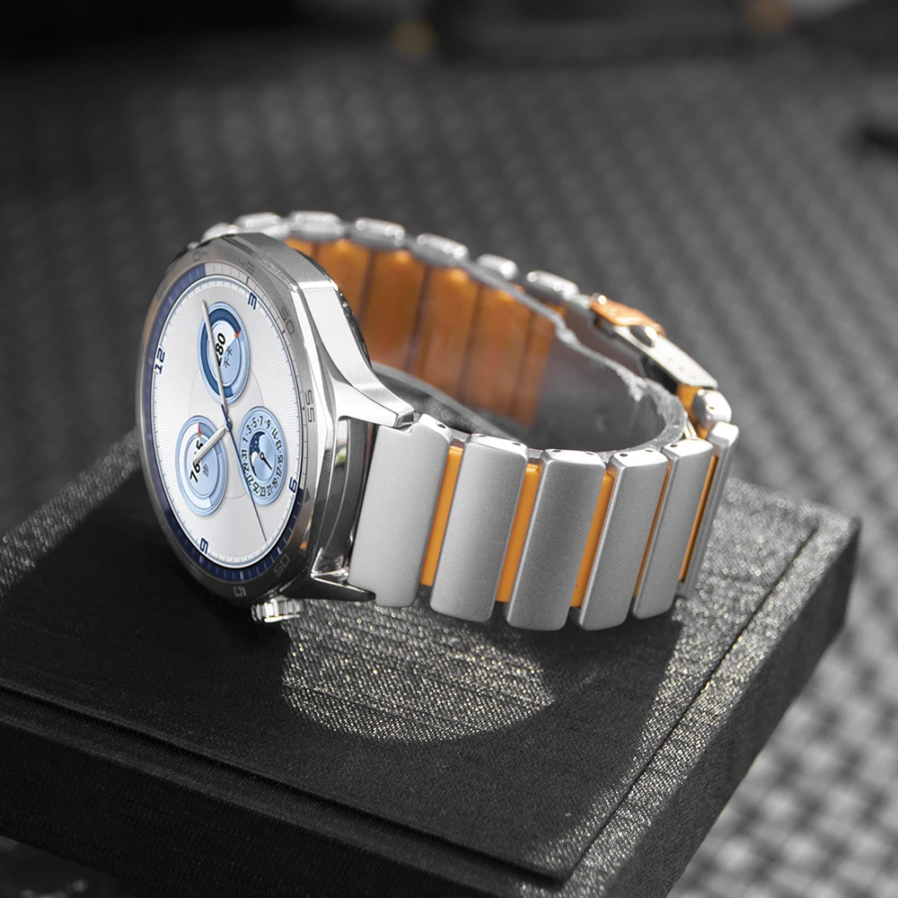 Premium 22mm Titanium & Stainless Steel Watch Band Strap