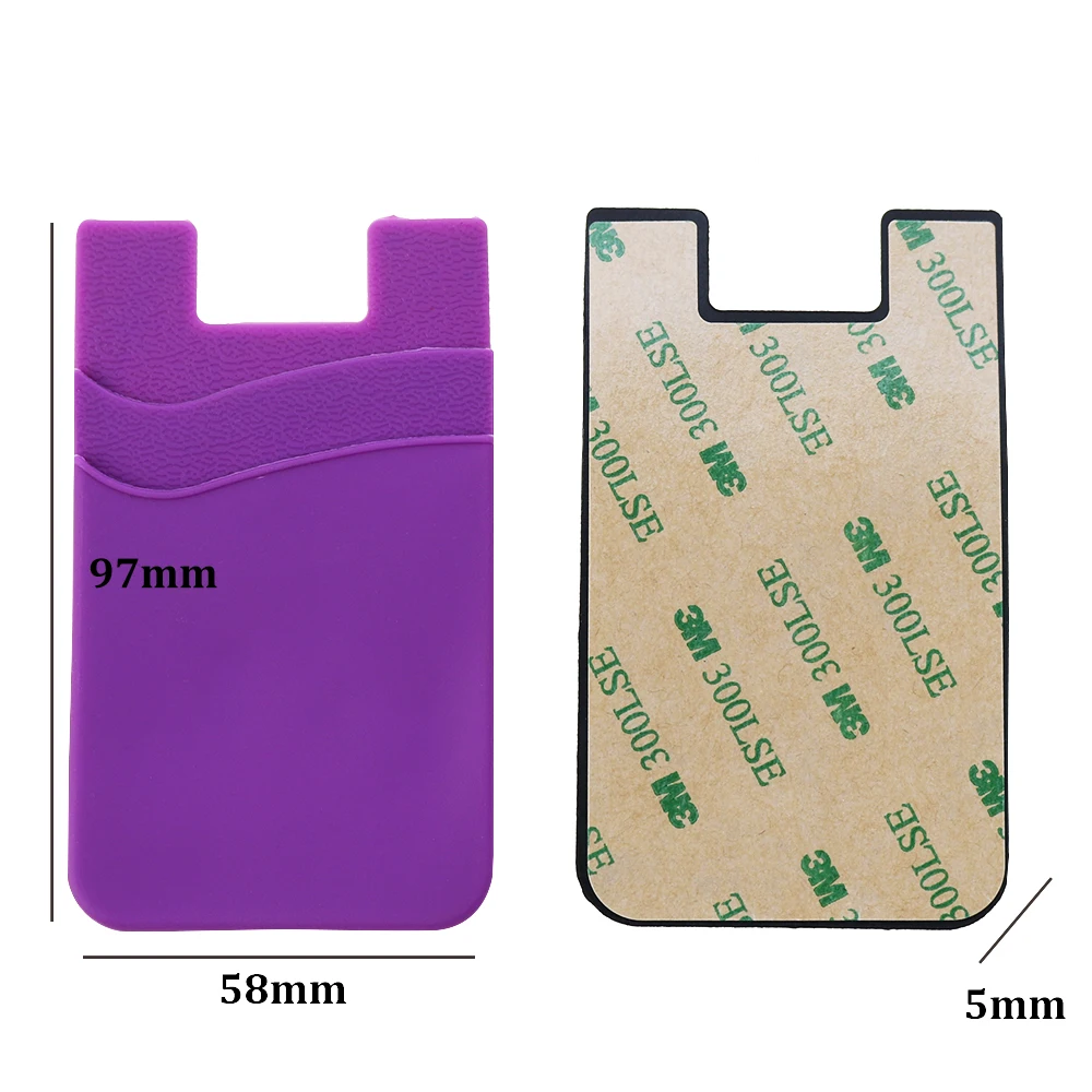 Silicone Adhesive Card Holder Wallet for Mobile Phones – Soft, Secure, and Convenient
