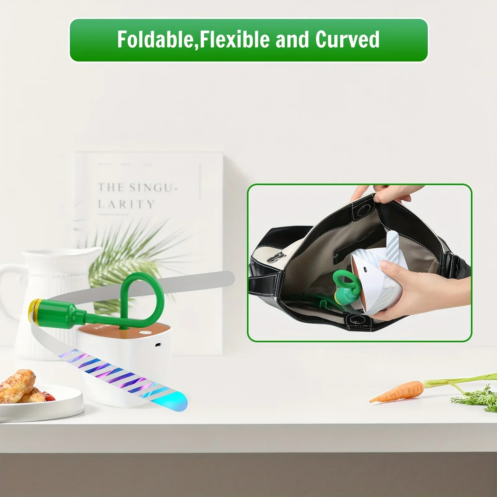 Desktop Fly Fan Portable Suitable for Camping Picnicking Fishing and Cooking with Soft Blades 2PCS/3PCS
