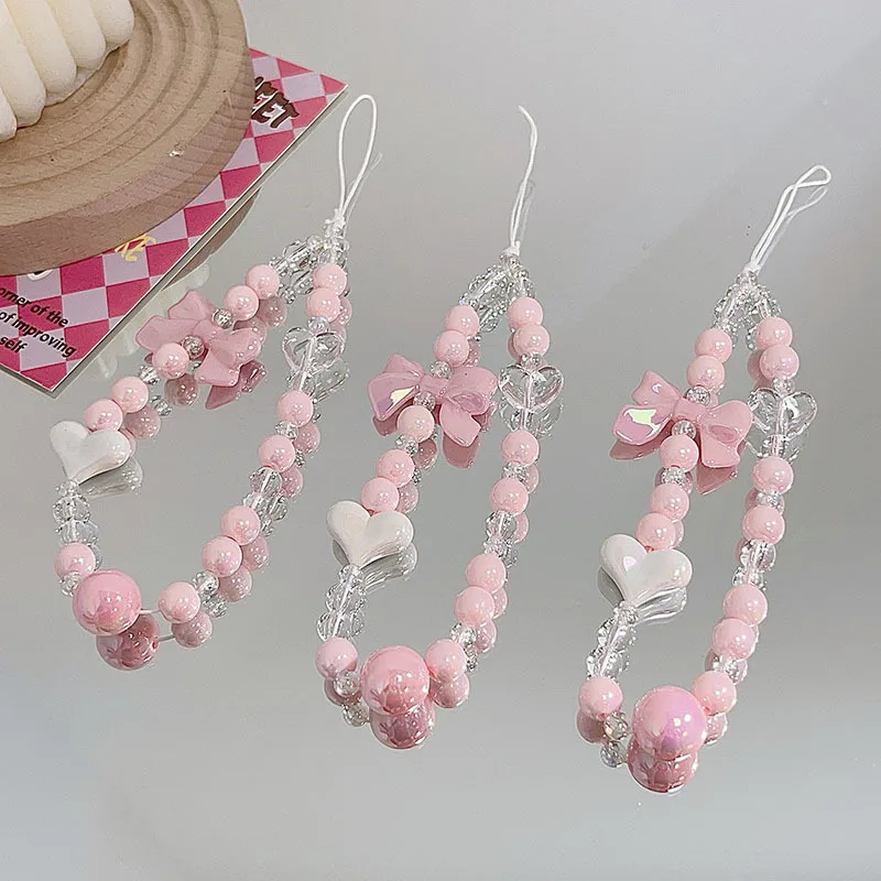 Charming Crystal Bracelet Phone Strap – Colorful Kawaii Accessory