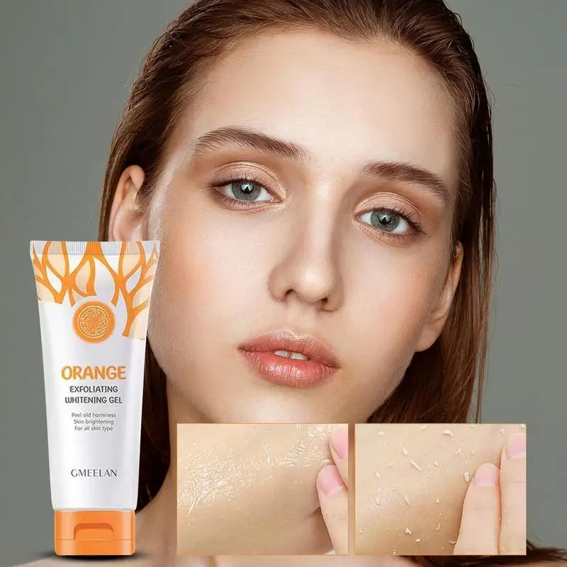 

Facial Exfoliating Gel Orange Whiten Gel Scrub 50g Brightening Acne Blackhead Cleaner Shrink Pores Oil Control Face Moisturizer