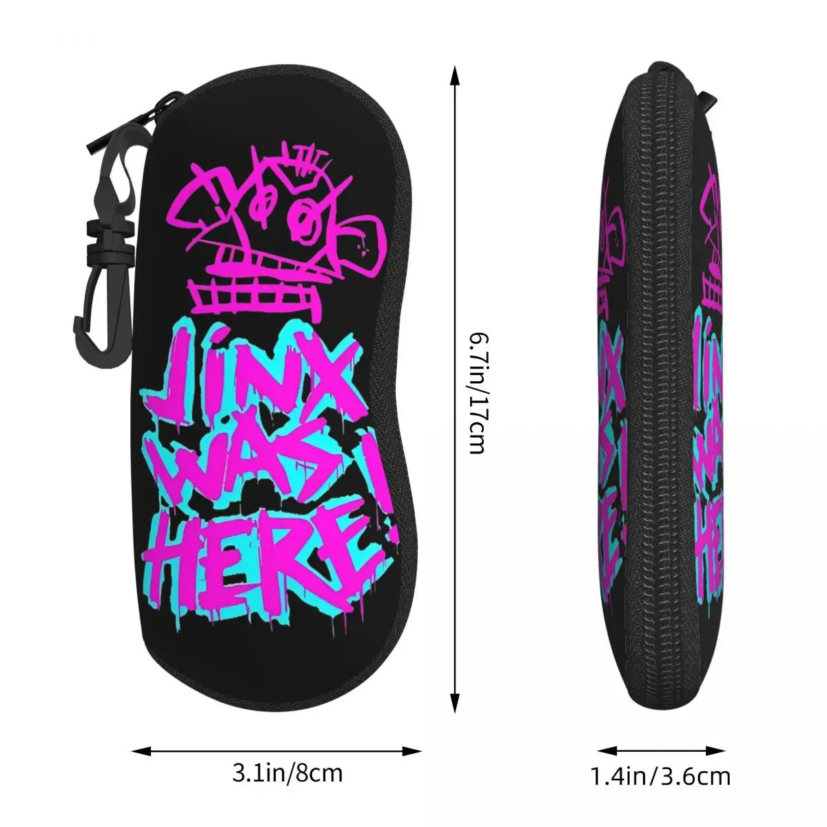 Monkey Jinx Glasses Case Printing Arcane League of Legend Glasses Storage Box Small Glasses Box 4