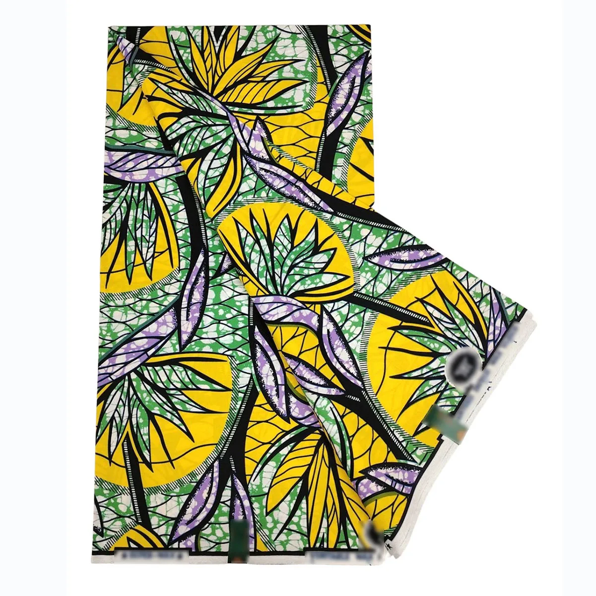 Wax African Fabrics Plant Pattern 6 Yards Dutch Super Wax Cotton Fabric Ankara Hollands 10W5
