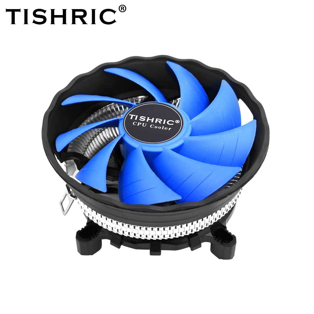TISHRIC CPU Cooler Cooling Fan 3Pin PWM PC Processor Cooler for Intel