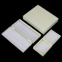 Plastic Microscope Glass Slide Box 25/50/100pcs Biological Slices Storage Case Holder for Prepared Microscope Slides 3