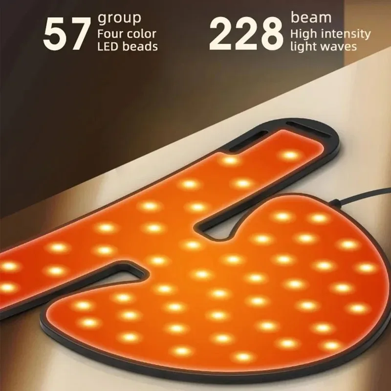 4 in 1 with Neck Led Light Therapy Infrared Flexible Soft Mask Silicone 4 Color Led Therapy Anti Aging Advanced Photon Mask New