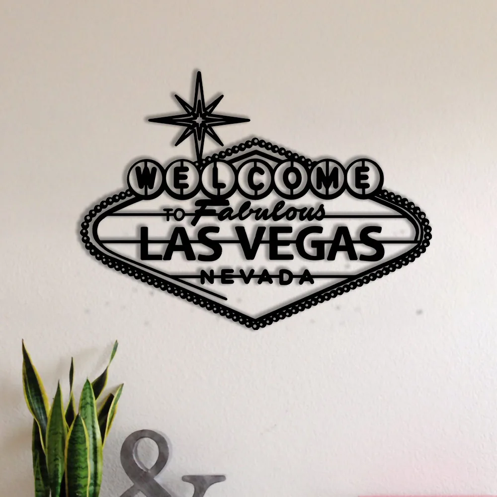 Welcome To Fabulous Las Vegas Metal Art Sign Casino Hanging Wall Decor  Living Bedroom Mancave Decoration Housewarming Gift - AliExpress