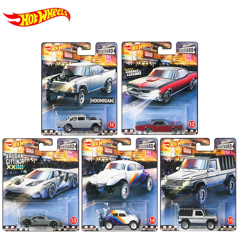 Original Hot Wheels Premium Car Boulevard Diecast 1:64 Voiture Volkswagen Beetle Ford GT Kid Boy Toys for Children Birthday Gift