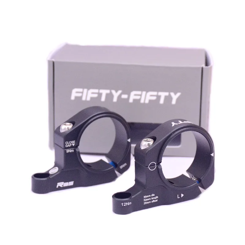 FIFTY-FIFTY Potence de VTT en alliage d'aluminium, courte potence VTT, convient pour tube de direction 1-1/8 31,8 mm, guidon de vélo, convient pour toutes les montagnes, endurance, descente, freeride