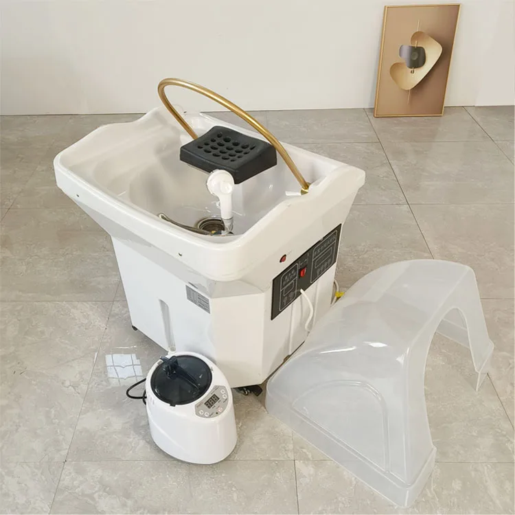 Description Picture 6 of itemMovable Shampoo Basin Head Therapy Machine Supporting Massage Couch Facial Bed Fumigation Water Circulation Shampoo Machine