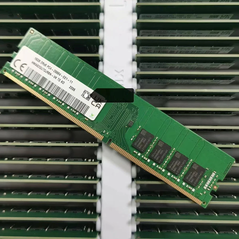 SKhynix 서버 RAM용 HMA82GU7DJR8N-VK HMA82GU7CJR8N-VK, 16G 2RX8 PC4-2666V ECC EUDIMM, 1 개