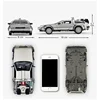 WELLY 1:24 Diecast Alloy Model Car DMC-12 delorean back to the future Time Machine Metal Toy Car For Kid Toy Gift Collection 3