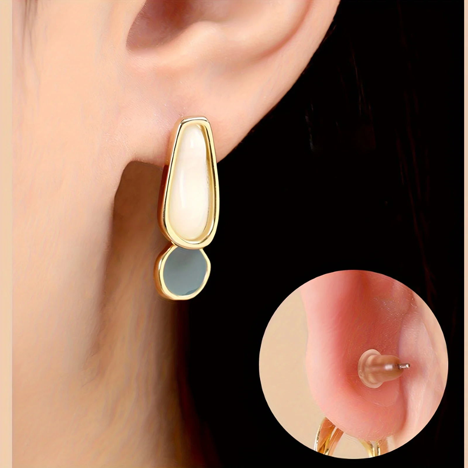 50/100pcs ultra-thin earlobe support stickers - Women's invisible earring protection - Comfortable and daily wear protection 4