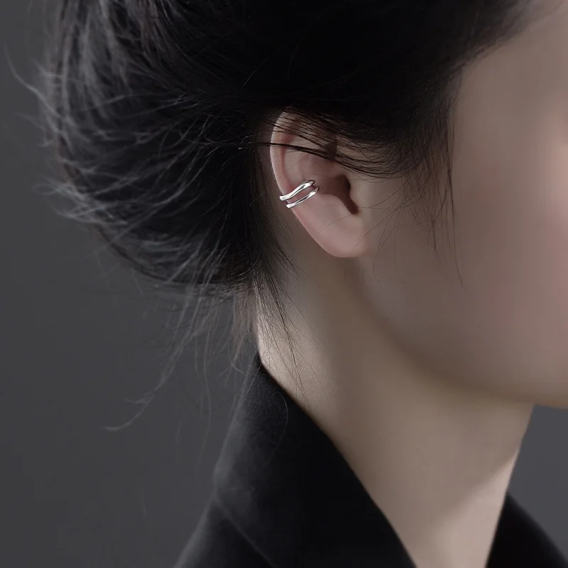 1Pc Ear Cuff Earrings Non-Piercing Double Layer Ear Clip for Women ear clip earrings clip earrings ear clip
