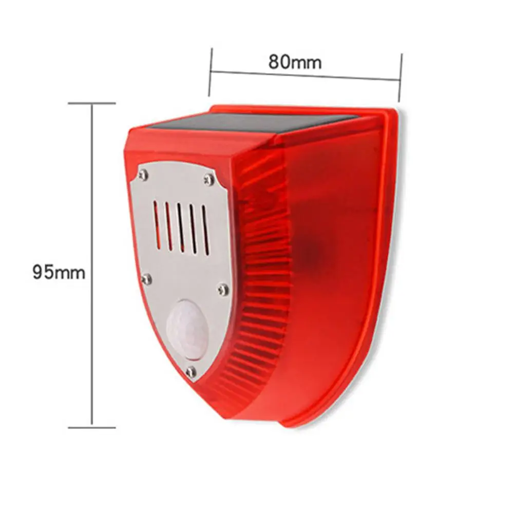 Solar Security Siren Outdoor Solar Security Siren 3 Modes Motion Sensor Alarm Animal Driver for Villa Farm Yard Garden