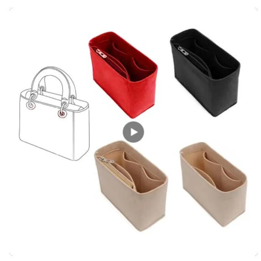 Per Lady Bag Insert Organizer Bag Women Makeup Bag Liner Travel Organizer Borsa Per Inserto Cosmetico Portatile