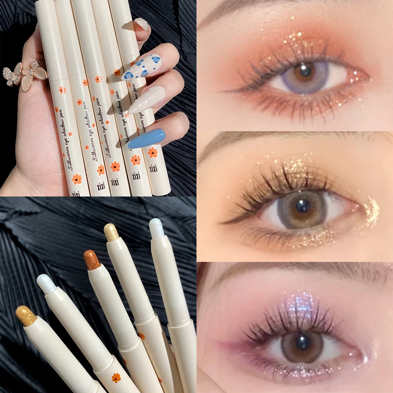 Face Makeup Highlighter Pencil Pearl Brightening Cream Diamond Blue Gold Silver Long Lasting Waterproof Highlighter face highlighter