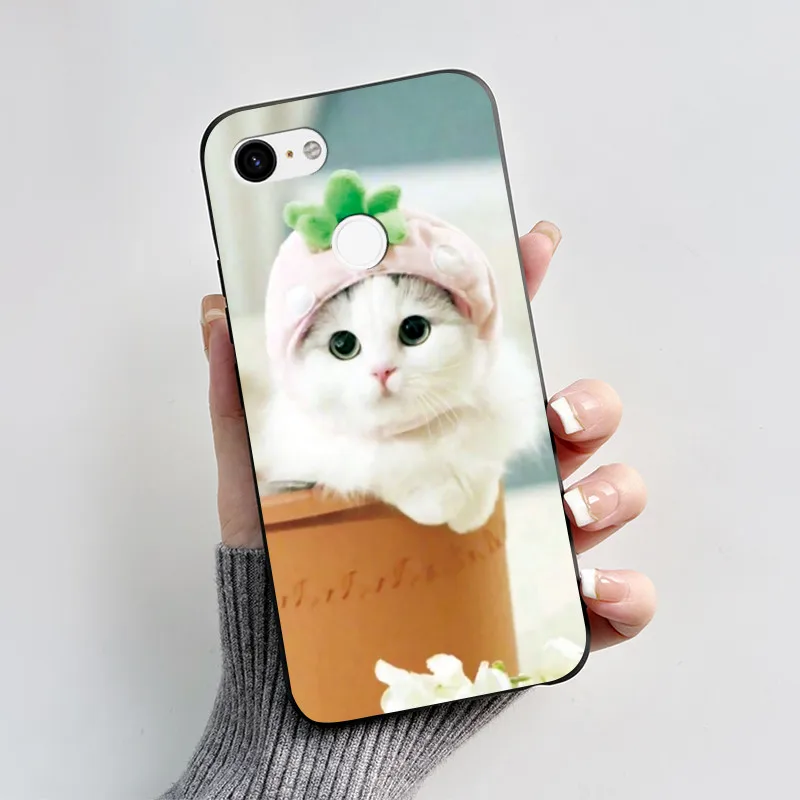 Charming Heart Cartoon Black Bumper Soft TPU Silicone Phone Case