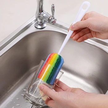 Washing Sponge Cleaning Brush Scrubber With Handle Cleaning Utensils Brush