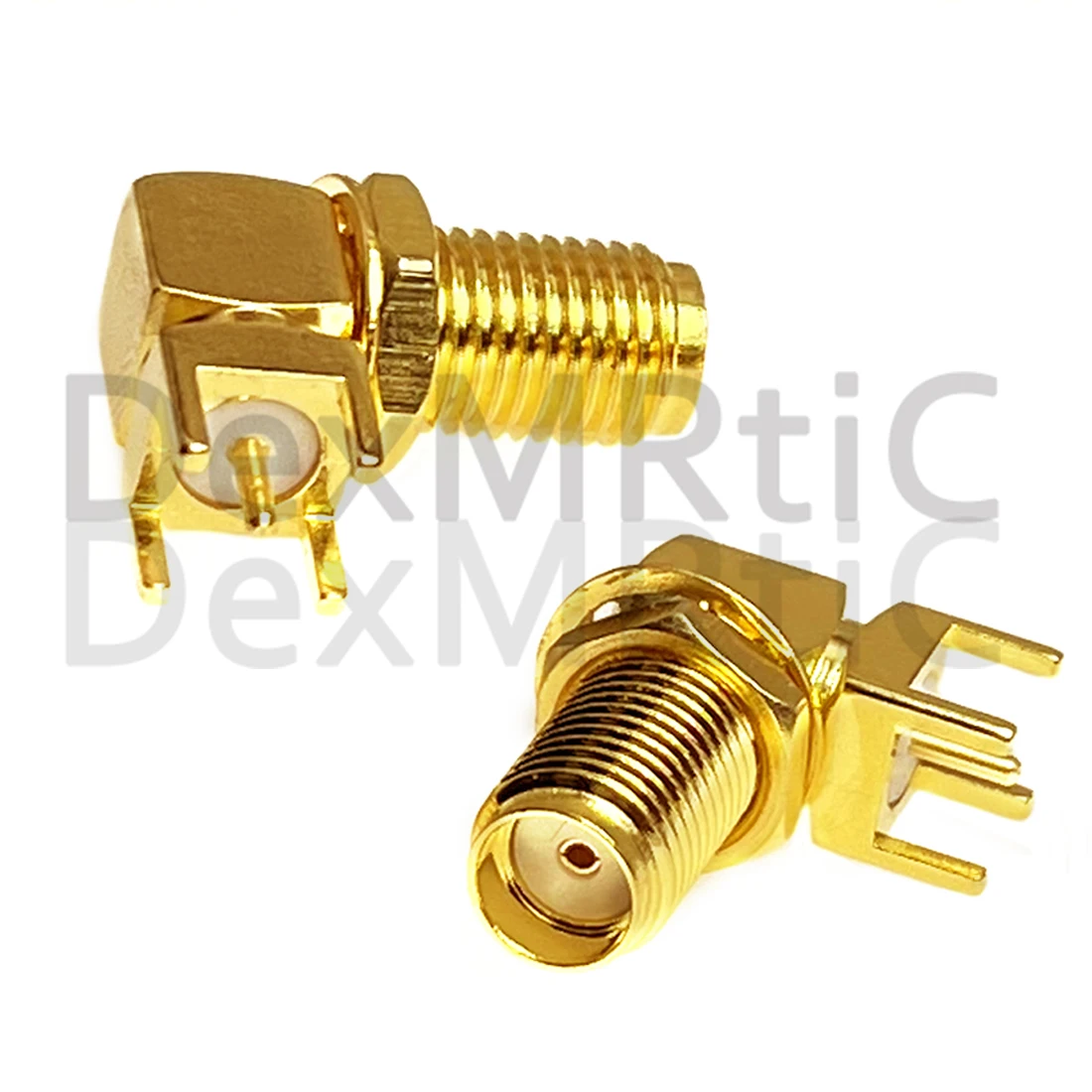 1pc sma Buchse HF-Koaxialst ecker mit Mutter rechtwinklige Leiterplatte halterung 17mm lang neu – Detail 2