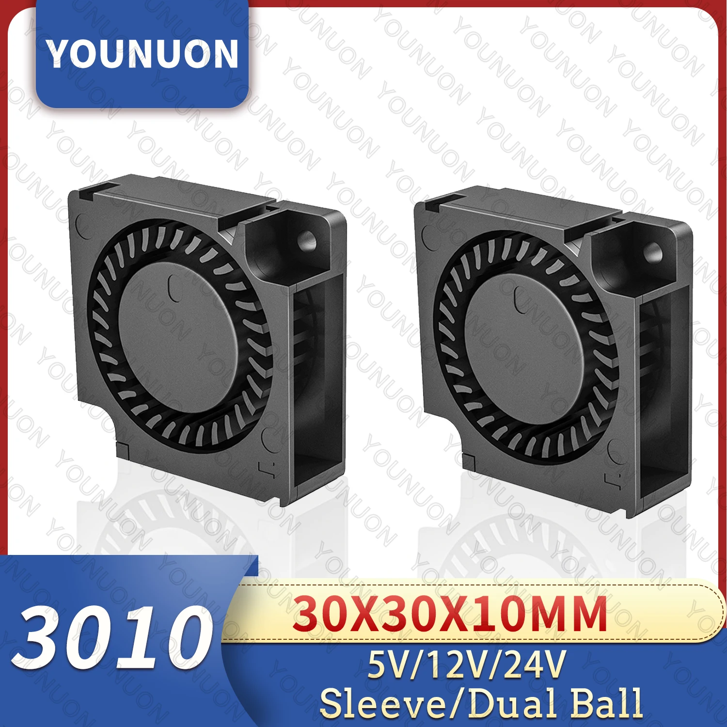 YOUNUONDualBallBearing30x30x10mmBlowerFanDC5V/12V/24V30mm3010TurboBlowerCoolingFan3DPrinterCoolerFan-AliExpress