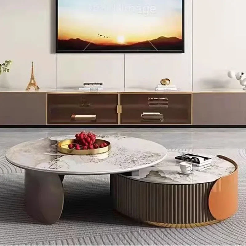

Design Vintage Coffee Table Antique Round Unique Removable Luxury Coffee Tables Designer Italian Stolik Kawowy Home Decorations