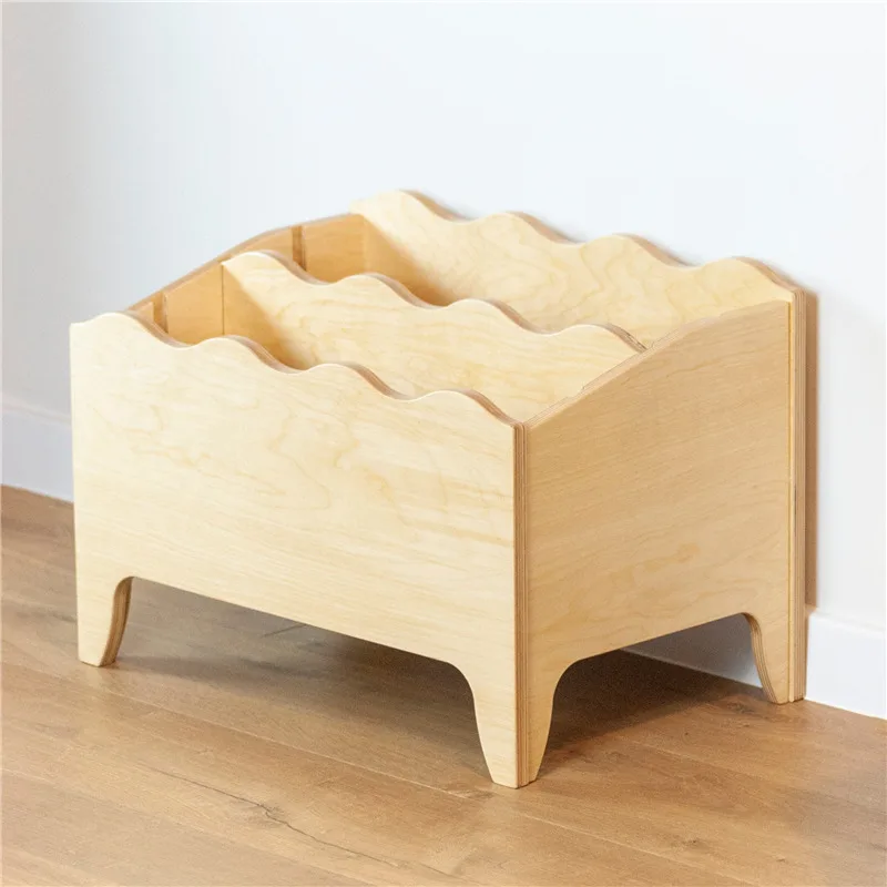 Wooden Bookcase Bookshelf plywood with rear storage Furniture