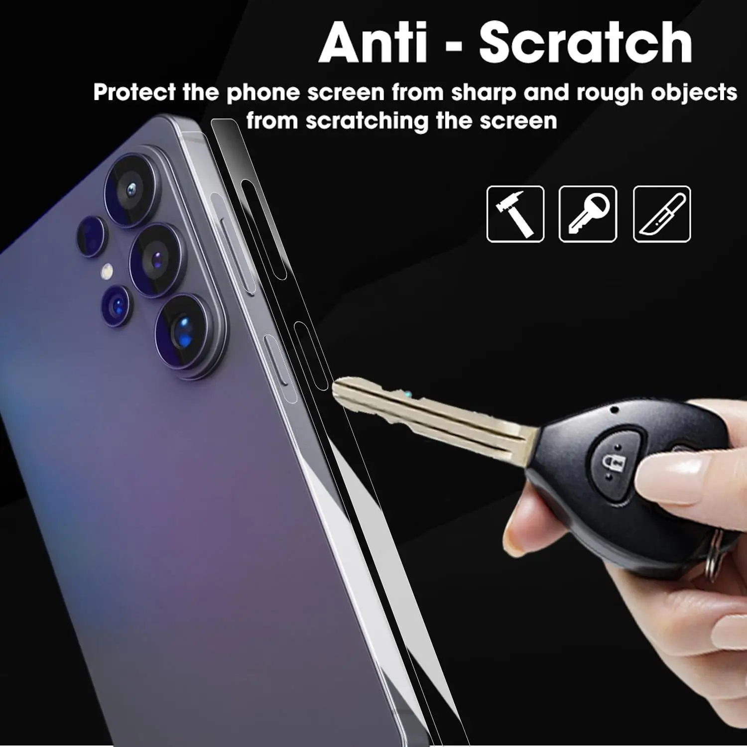Protective Anti-Scratch TPU Frame Border Side Film Screen Protectors (2-10 Sets)