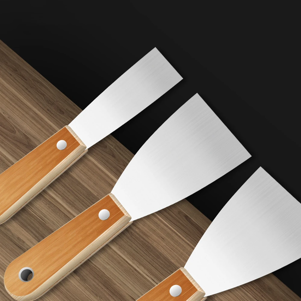 Putty Knife Scraper Stainless Steel Putty Knife Paint Tool Plaster Shovel Filling Spatula Wallpaper Paint Scraper Clean Spatula Construction Tool