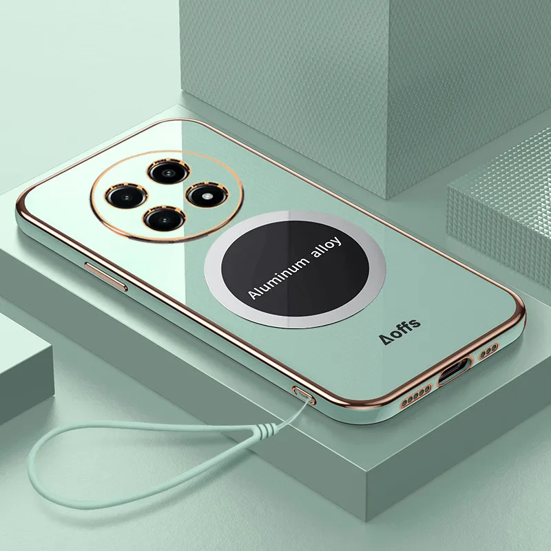 Enhanced Shockproof Silicone Phone Case with Plating Magnetic Attraction