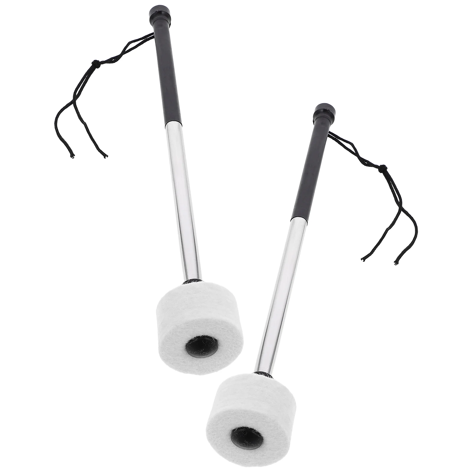 

2 Pcs Percussion Stick Drum Sticks Felt Musical Drumstick Beginners Drummer Drumsticks Hammer