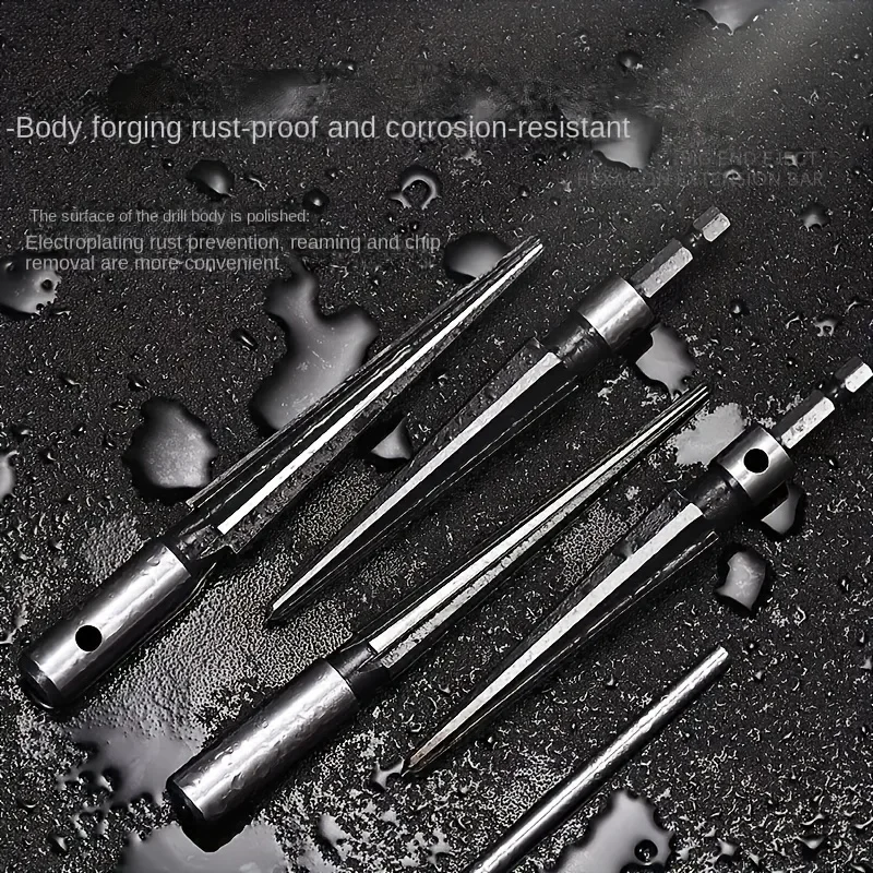Tapered Hex Reamer, Tapered Reamer, T Handle Taper Reamer Tool,Bridge Pin Hole Handheld T Shape Hand Reamer