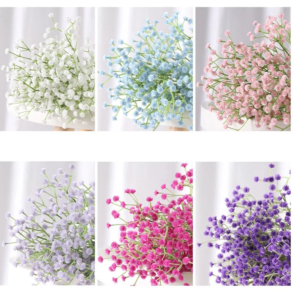 108 Köpfe Künstliche Blumen Kunststoff Gypsophila DIY Gefälschte Blumen Bouquet Garten Hochzeit Dekoration Party Im Freien Home Decor Vase – Detail 2