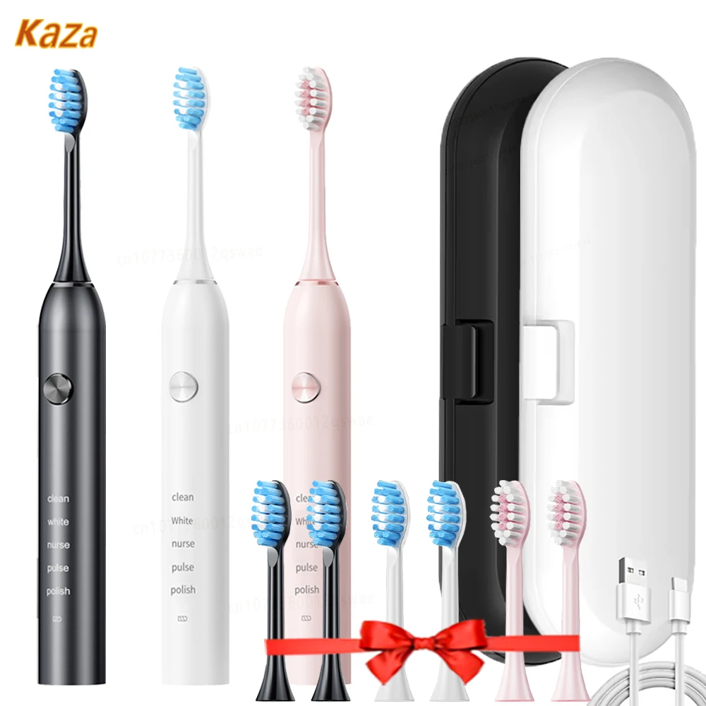 Electric Toothbrush for Adults Sonic Vibration Dental Tooth Whitening Cleaner Rechargeable Oral Care Electric Tooth Brush