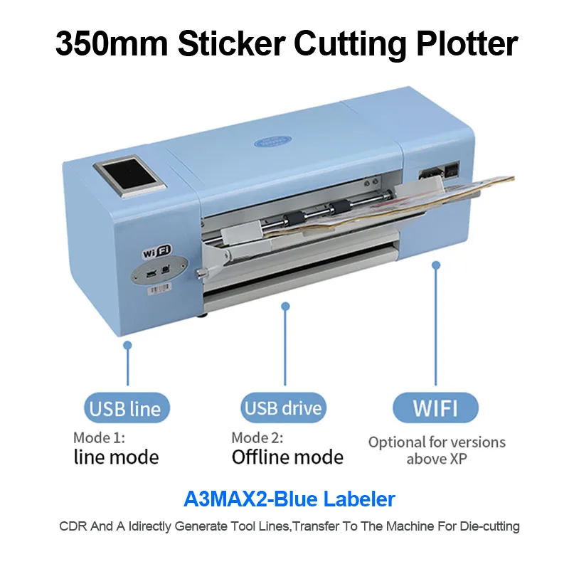 

LY 350mm Sticker Cutting Plotter Camera Profile Die Cutting Machine 100W USB Port U Disk For Advertisement Craft Design Cut Etc.