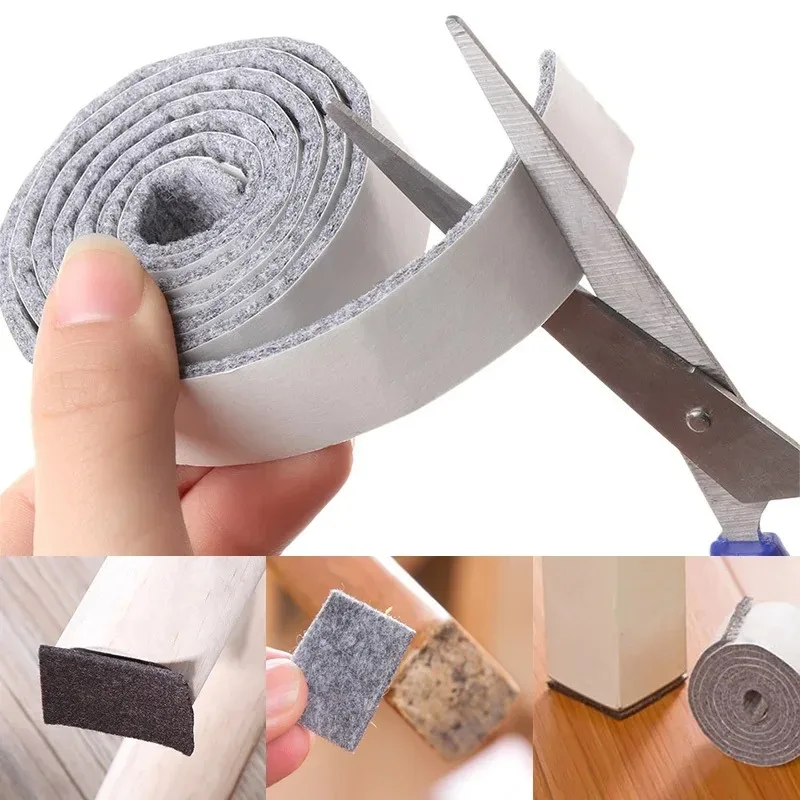 Self-Adhesive Anti-Slip Floor Protector Pad for Furniture Legs – Grey/White