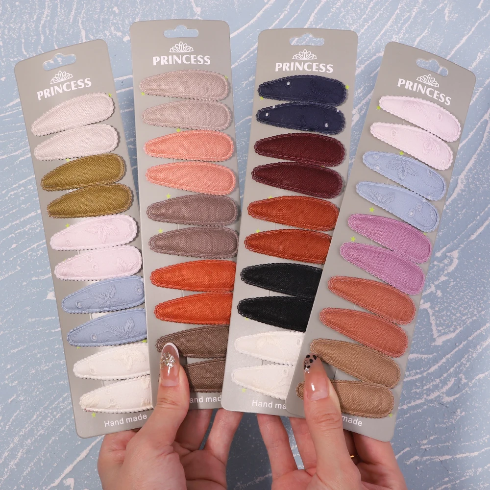 10pcs/set Embroidery Printed Snap Hair Clips for Girls Kids BB Hairpins Color 12 S7325db85d66a4d709b3270be2a0deecbL