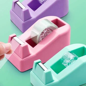 Desktop Tape Dispenser Refillable For Stickyscotch Tape Crafting And Wrapping DIY Home Office School Shop Stationery