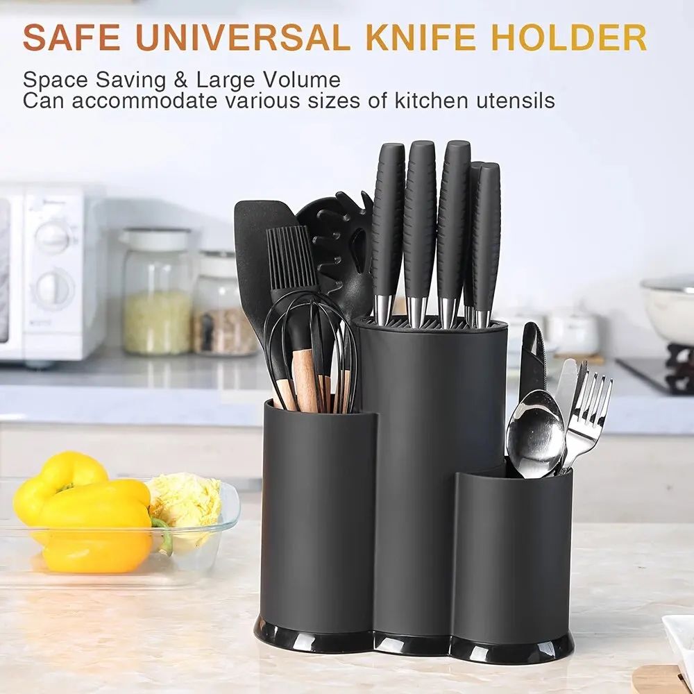 Knife Holder 3-in-1 Universal Kitchen Utensil Rack Combined Dryer