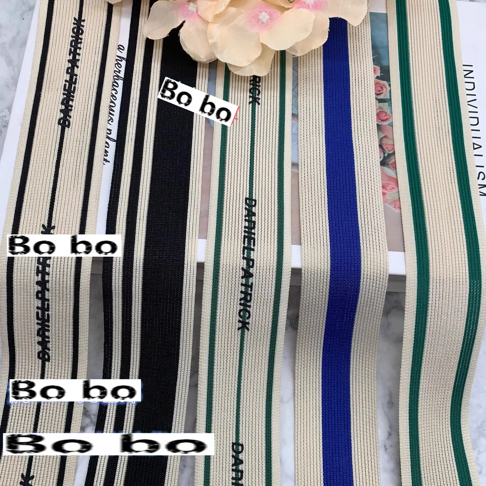 

1M/Piece Knitted with thin garment accessories embellished with trouser side strips DIY soft letter widening clothing